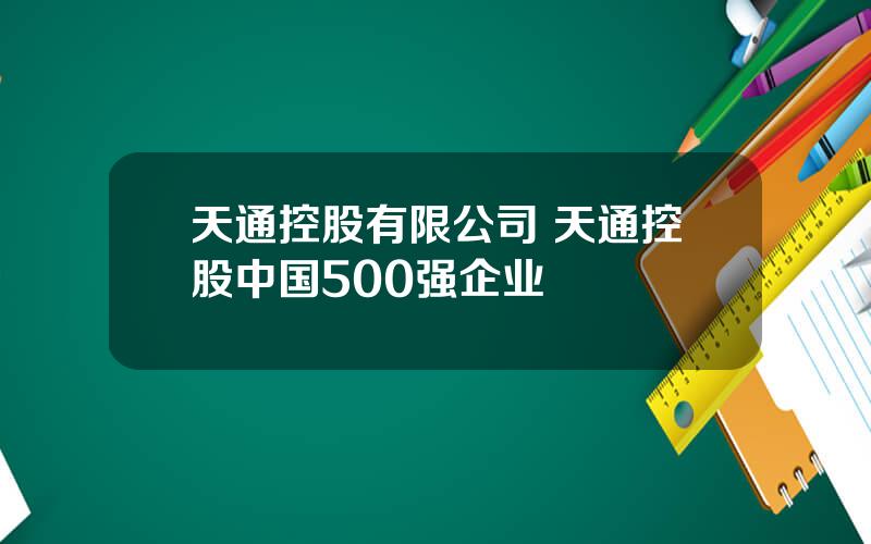 天通控股有限公司 天通控股中国500强企业